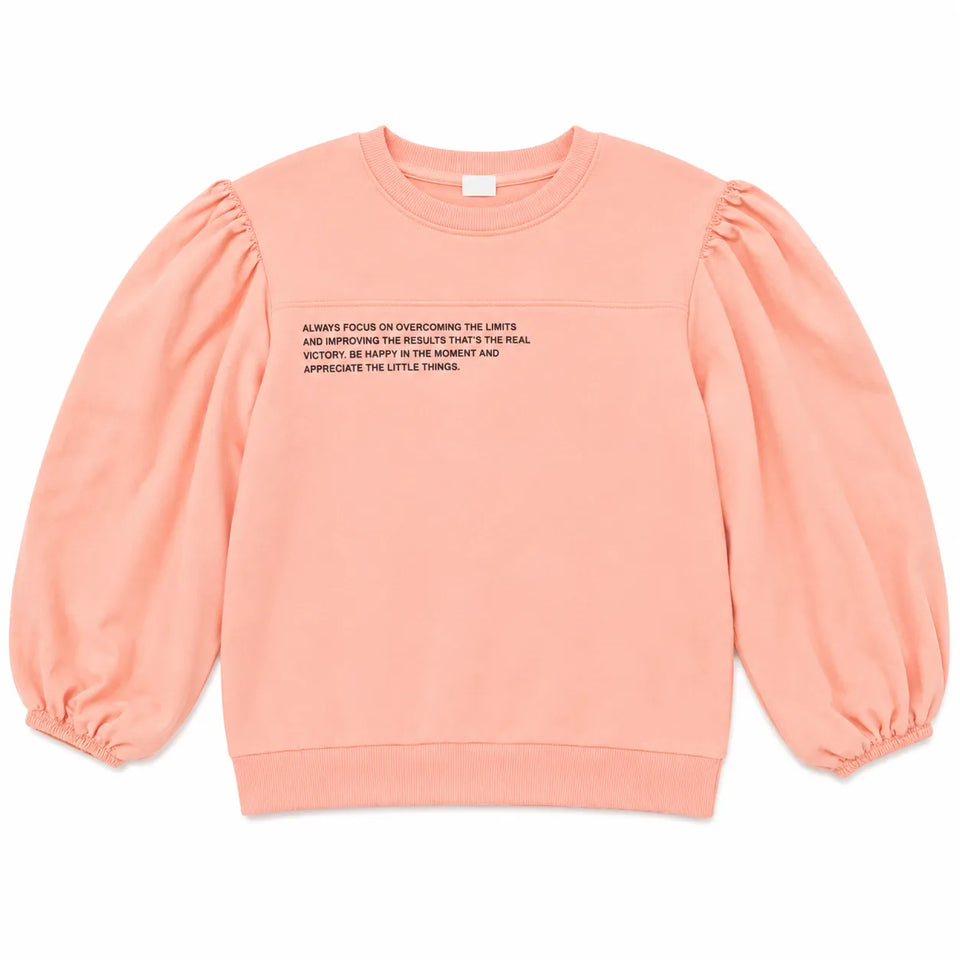 Zara Girl's Light Pink Coral"Always Focus on Overcoming ... " Printed Sweatshirt | Zara in Lebanon