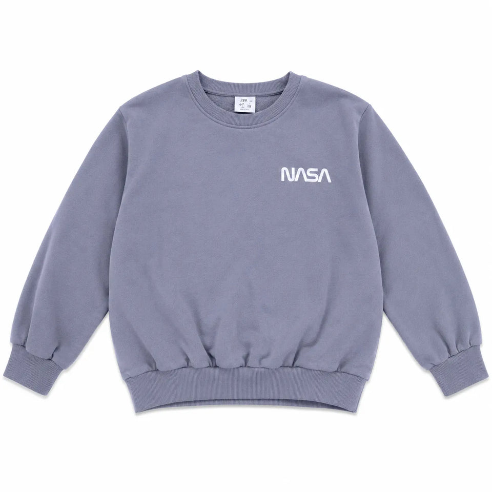Zara Baby Boy's Light Grey " NASA " Sweatshirt | Zara in Lebanon