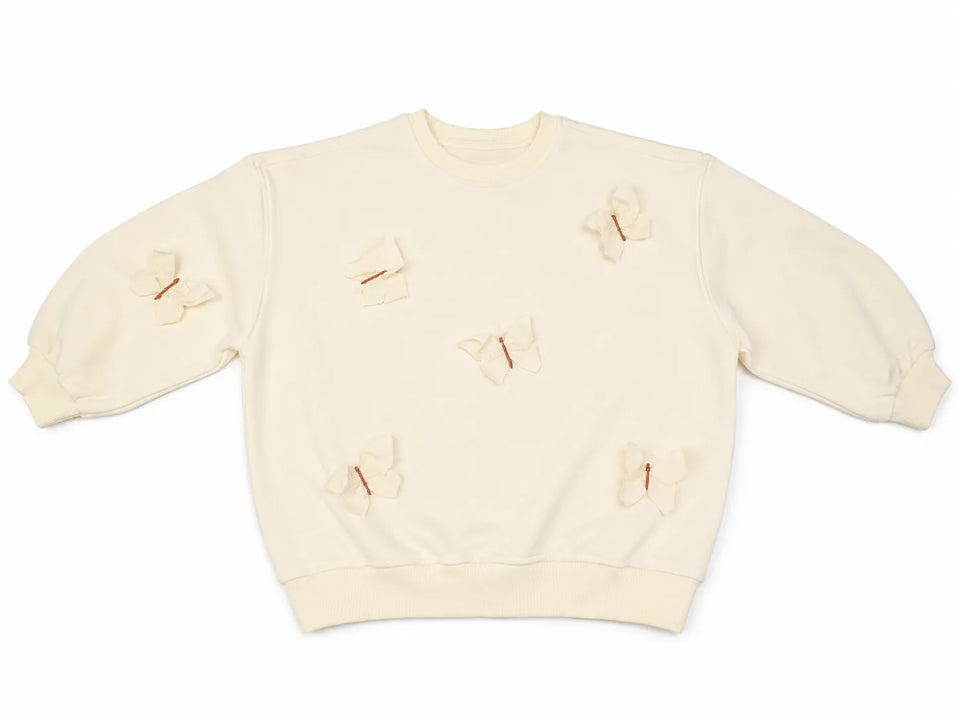 Zara Girl's Off White With Butterfly Sweatshirt | Zara in Lebanon