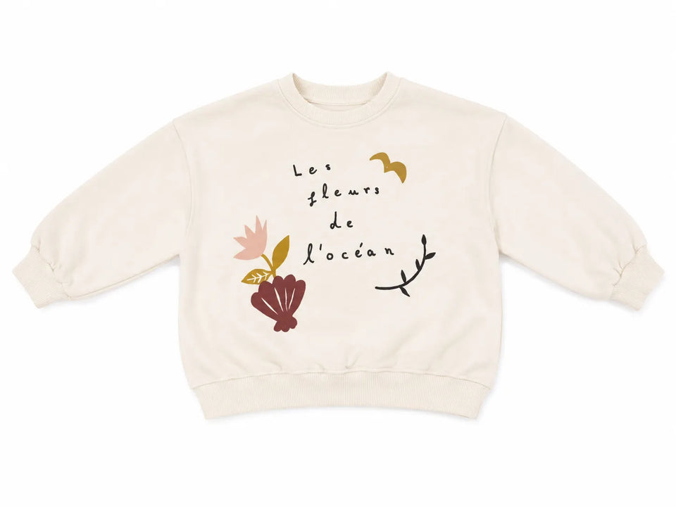 Zara Baby Girl's Light BeigeFlower Printed Sweatshirt | Zara in Lebanon