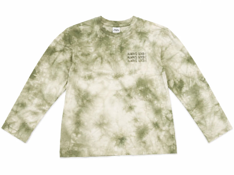 Zara Girl's Multigreen "Always Good " Printed Blouse | Zara in Lebanon