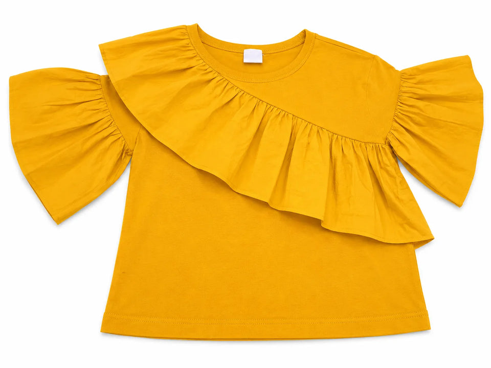 Zara Girl's Orange With A Simple Details Short Sleeve Blouse | Zara in Lebanon