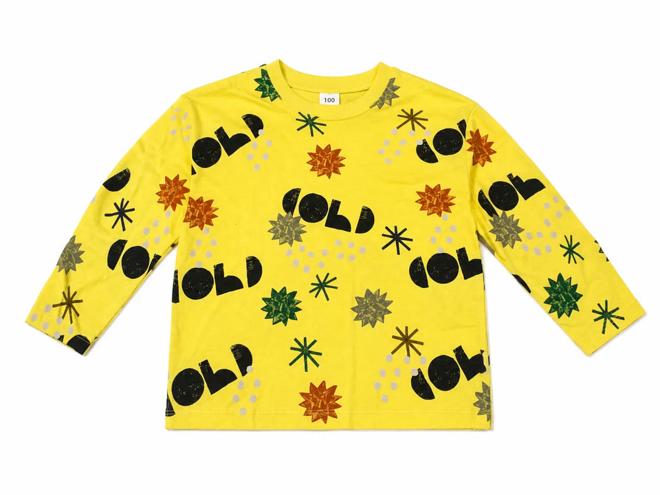 Zara Boy's YellowLA Bold Black Graphic Pattern Long Sleeve Blouse | Zara in Lebanon