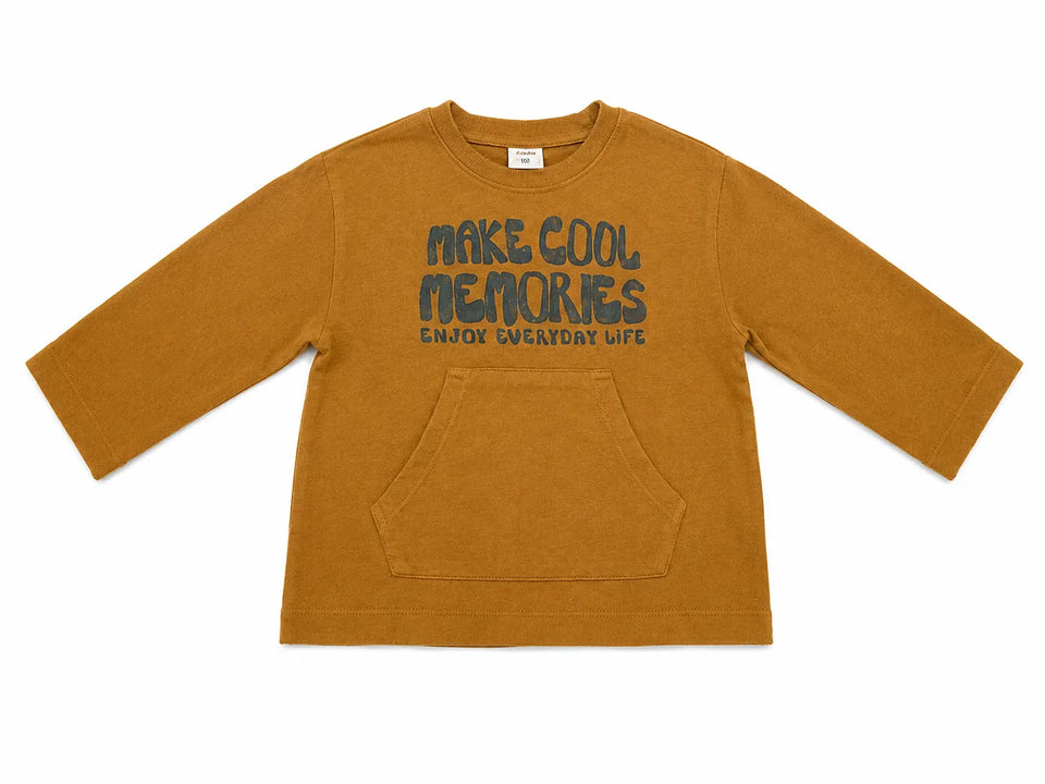 Zara Boy's Brown " Make Cool Memories " PrintedLong Sleeve Blouse | Zara in Lebanon