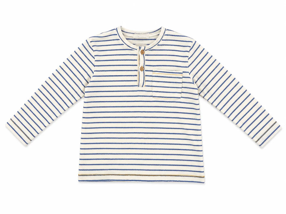 Zara Baby Boy'sOff White /Blue StripedLong Sleeve Blouse | Zara in Lebanon