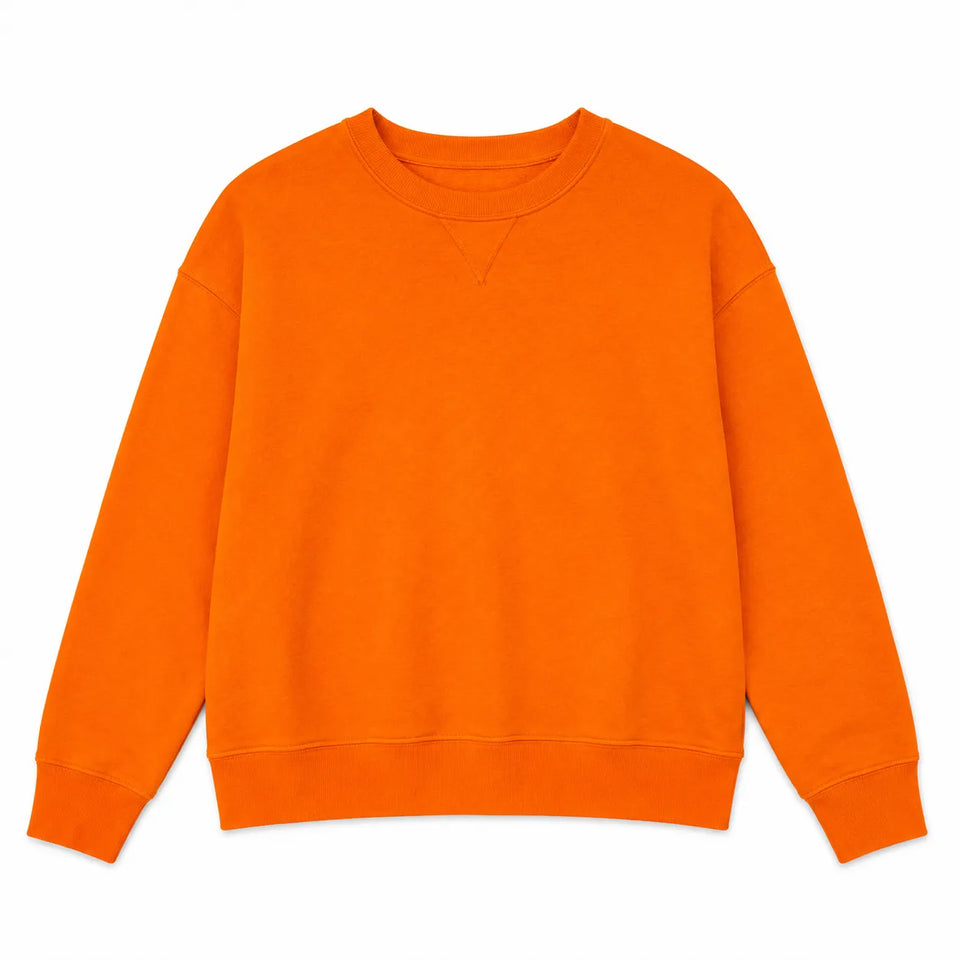 SD Men's Orange Plain Plus Size Sweatshirt | SD in Lebanon