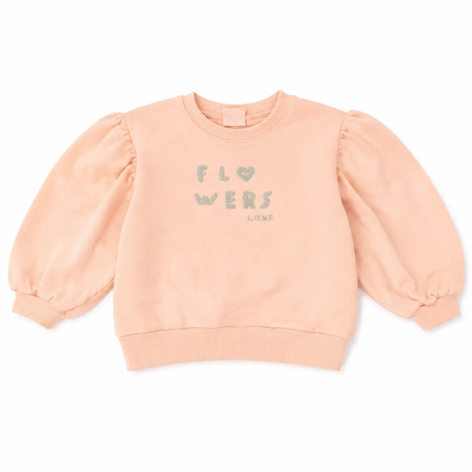 Zara Girl's Light Pink " Flo Wers Love " PrintedSweatshirt| Zara in Lebanon