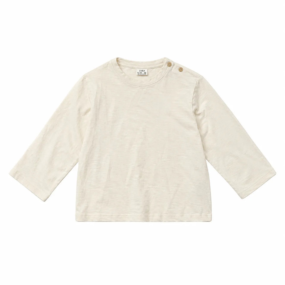 Zara BabyBoy's Light Beige Plain Long SleeveBlouse | Zara in Lebanon