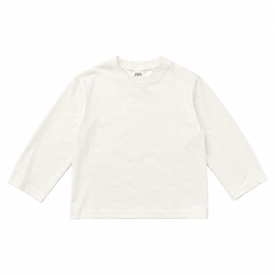 Zara Baby Boy's White Plain Printed Blouse| Zara in Lebanon
