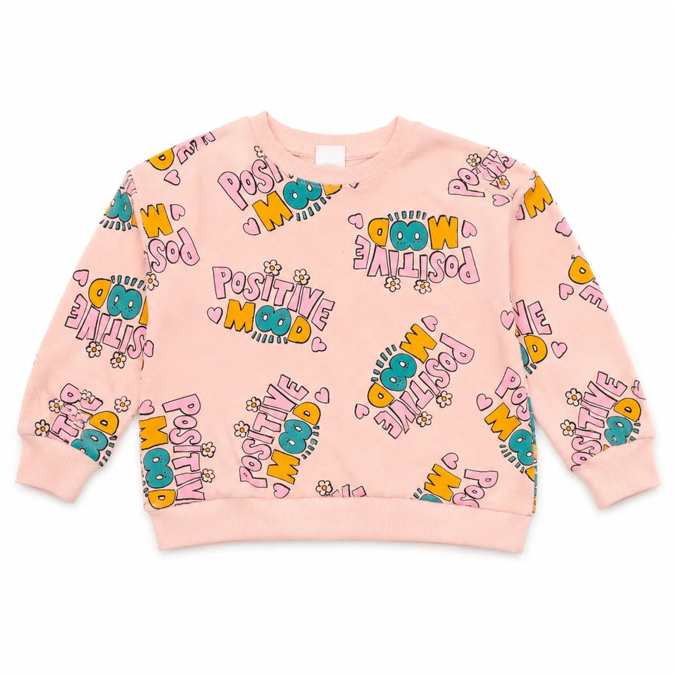 Zara Girl's Light Pink " Positive Mood " Printed Sweatshirt| Zara in Lebanon