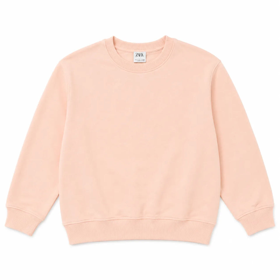 Zara Girl's Peach Basic Sweatshirt| Zara in Lebanon