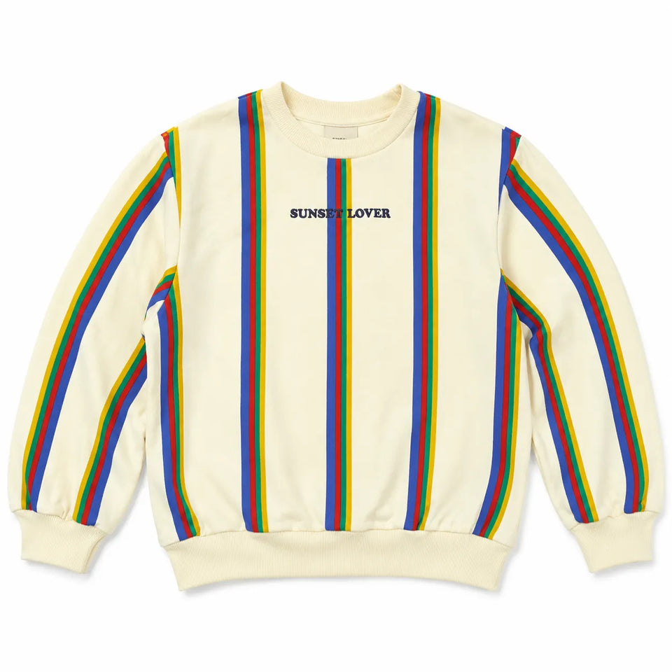 Zara Girl's Cream Striped " Sunset Lover " PrintedSweatshirts| Zara in Lebanon