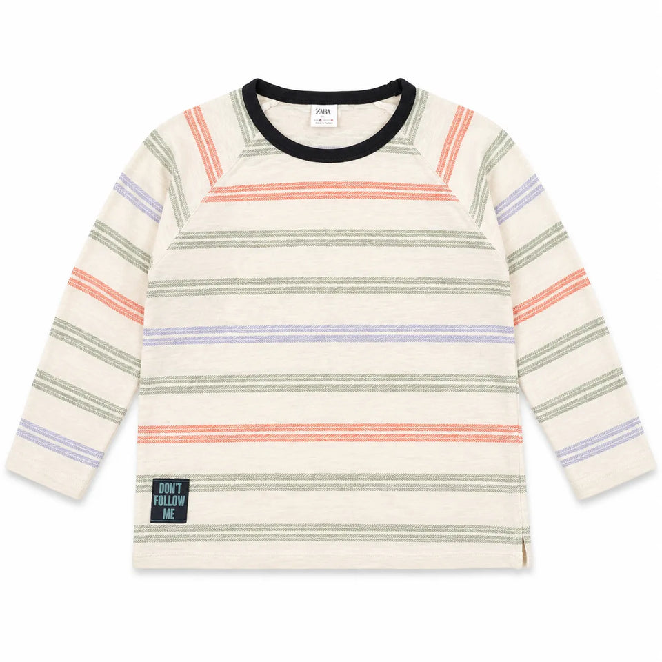 Zara Boy's Multicolor "Don't Follow Me" PrintedLong SleeveBlouse | Zara in Lebanon