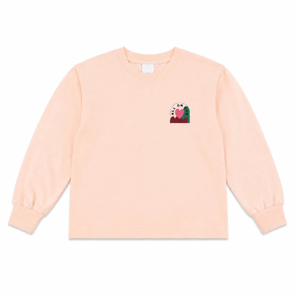 Zara Girl's Light Peach " Love On Top " Blouse| Zara in Lebanon
