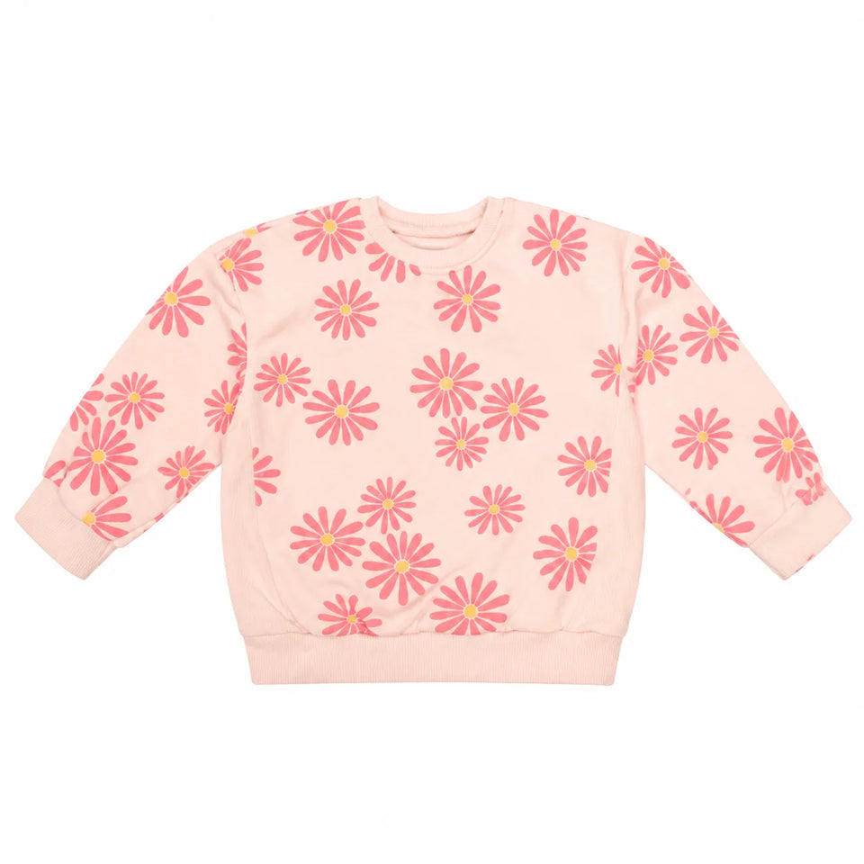Zara Girl's Pink With Flowers PrintedSweatshirts| Zara in Lebanon