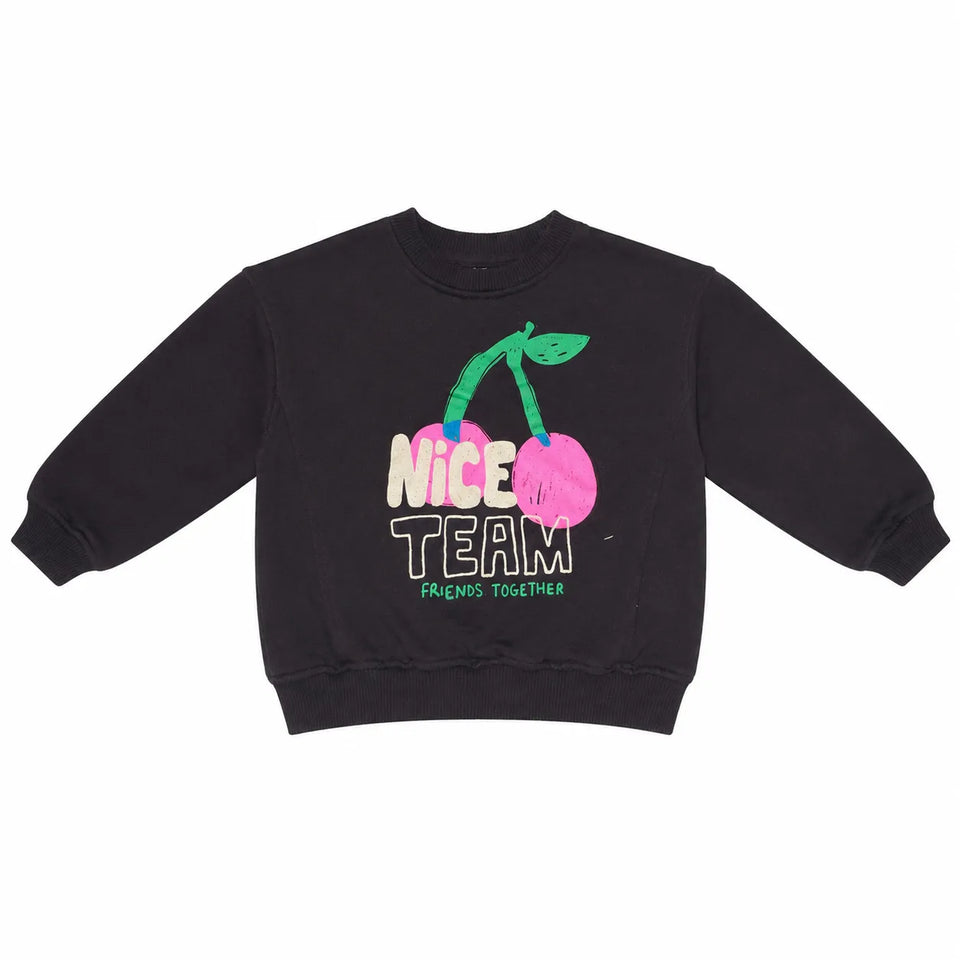 Zara Baby Girl's Dark Grey "Nice Team " PrintedSweatshirt | Zara in Lebanon