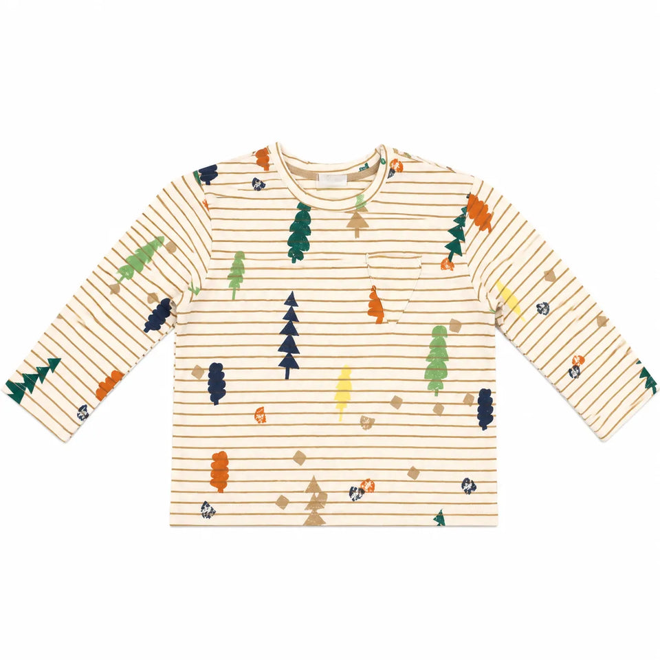 Zara Baby Boy's Cream Tree Printed Long SleeveBlouse | Zara in Lebanon