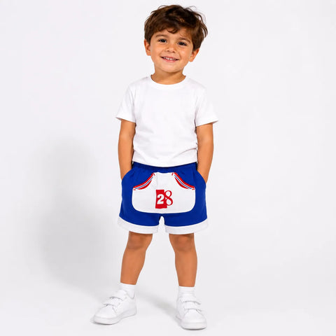 Gala & Co Boy's Blue & White Short| Gala & Co In Lebanon