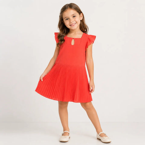 Teens Girls Coral Sleeveless Dress | Teens In Lebanon