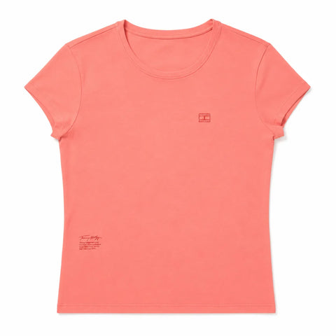 Tommy Hilfiger Women's Pink Classic Logo Crew-Neck T-Shirt|Tommy Hilfiger In Lebanon