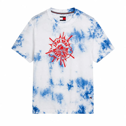 Tommy Hilfiger Men's White & Blue T-Shirt | Tommy Hilfiger in Lebanon