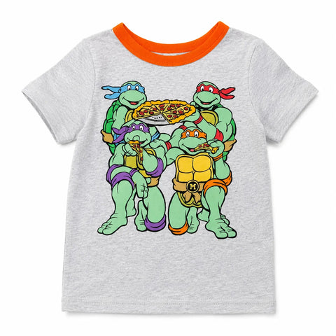 Nickelodeon Baby Boy Heather Gray TMNT Ninja Turtles Pizza Graphic T-Shirt | Nickelodeon in Lebanon