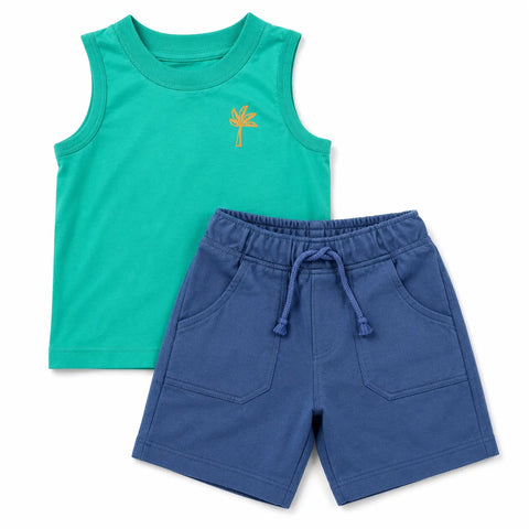Cat & Jack Boy's Green/Navy 2pc Short Set  | Cat & Jack  in Lebanon