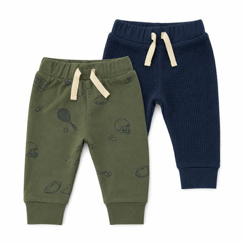 Carter's Baby Boy's Olive Green /Navy All Over Sport Prints 2Pc Pants  | Carter's in Lebanon
