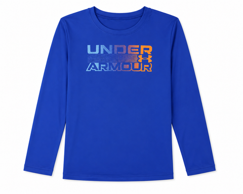 Under Armour Baby Boy's Royal Blue  Logo Long-Sleeve Blouse    |Under Armour  in Lebanon