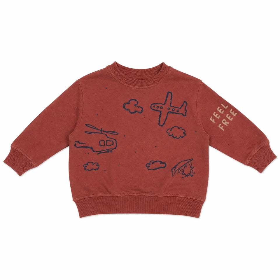 Zara Baby Girl's Blush Helicopter PrintedSweatshirt | Zara in Lebanon
