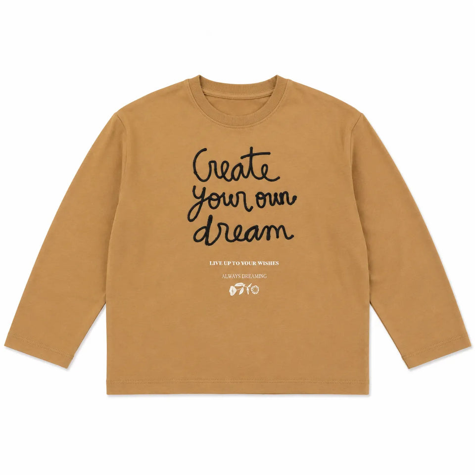 Zara Girl's Brown " Create You Own Dream "Long Sleeve Blouse | Zara in Lebanon