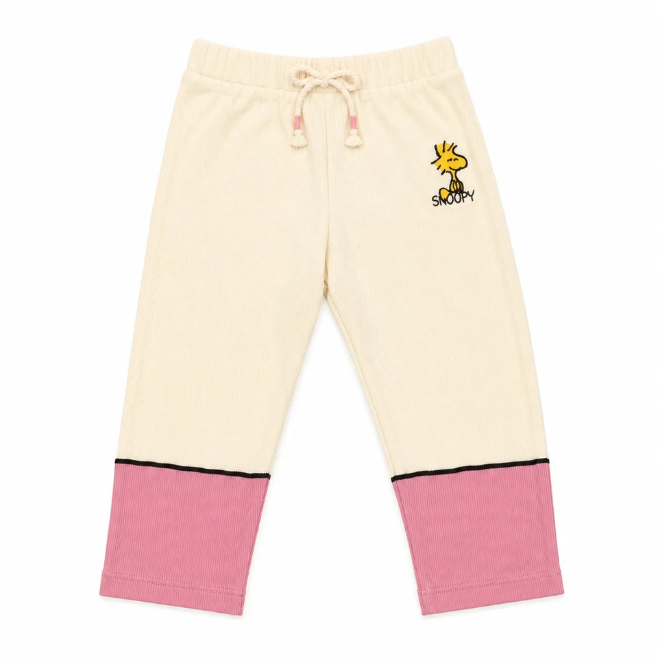 Zara Baby Girl's Cream/Light Pink Snoopy Character PrintedPants | Zarain Lebanon