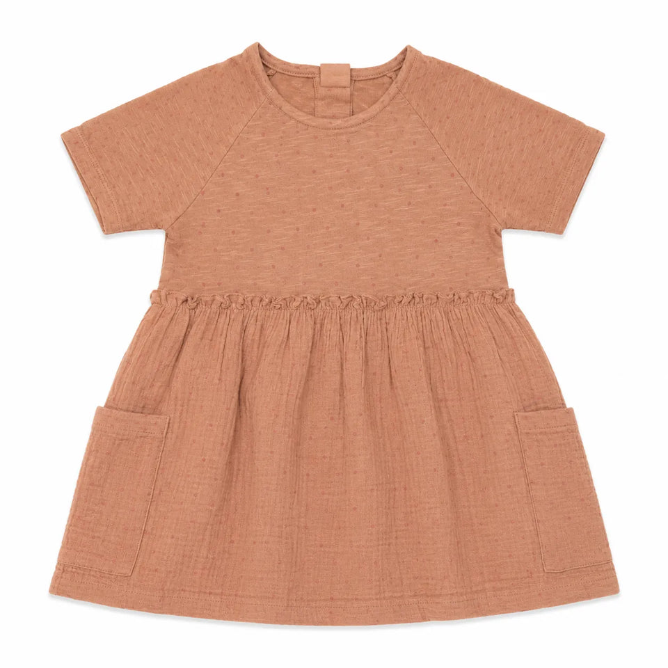 Zara Baby Girl's Light Dusty Rose Dotted Dress| Zara in Lebanon