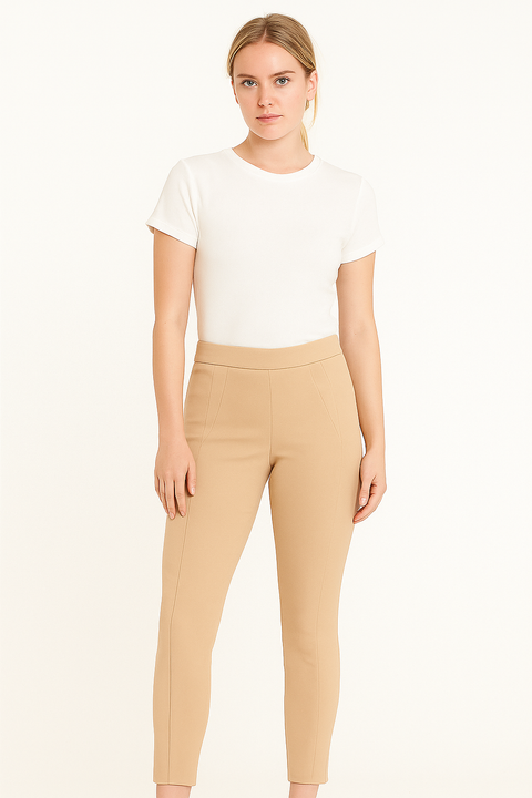 Mango Women's Beige High- Rise Suit Pant |Mango In Lebanon
