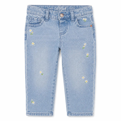 Cat & Jack Baby Girl's Light Blue Floral Jeans|Cat & Jack In Lebanon