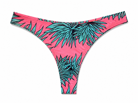 Jennyfer Women's  Coral Tropical Leaf Print Bikini Bottom |Jennyfer In Lebanon