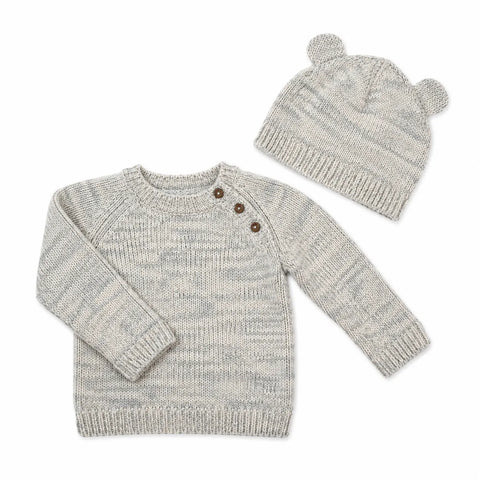 Carter's Baby Boy's Greige Knitted Sweater With Beanie|Carter's In Lebanon