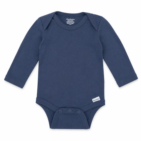 Gerber Baby Boy's Navy Long Sleeve Bodysuit|Gerber In Lebanon