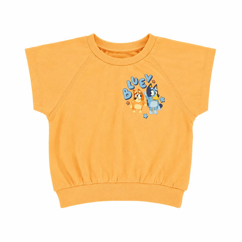 Bluey Baby Boy's Light Orange Bluey Character Printed T-shirt | Bluey in Lebanon