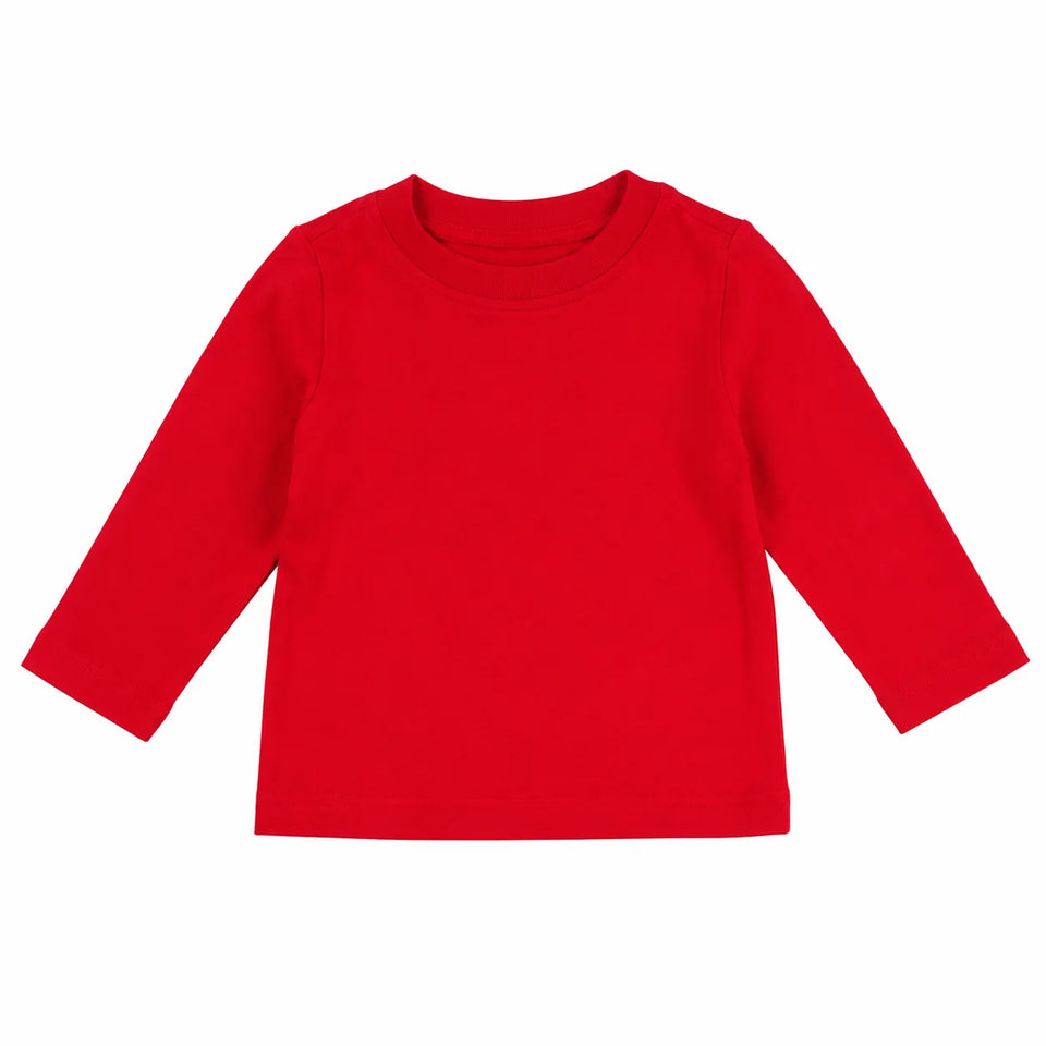 Cat & Jack Baby Boys Solid Vibrant Red Crewneck Long-Sleeve Blouse | Cat & Jack in Lebanon