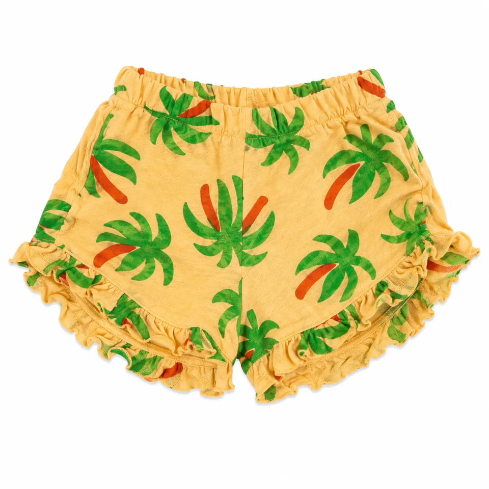 Zara Baby Girl's Light CoralPalm Leaf Graphic PrintShorts| Zara in Lebanon