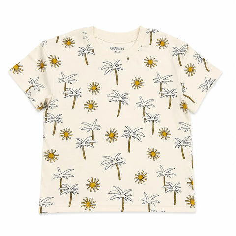 Grayson Baby Boy's Cream Tree Printed Short Sleeve T-Shirt   | Grayson  in Lebanon