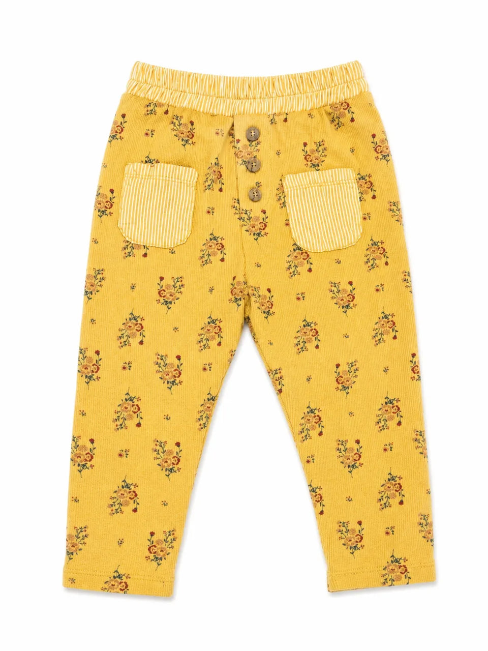 Zara Baby Girl's Yellow Mustard floralPants | Zarain Lebanon