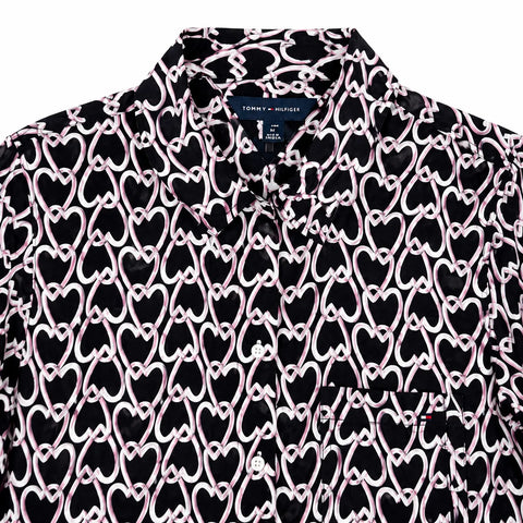 Tommy Highflier Women's Black  Heart Printed Shirt   | Tommy Highflier in Lebanon