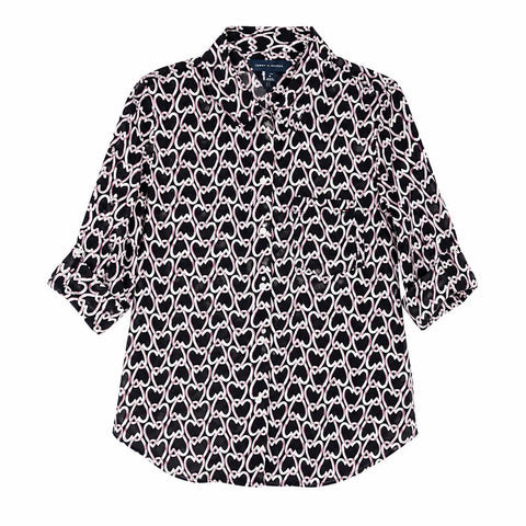 Tommy Highflier Women's Black  Heart Printed Shirt   | Tommy Highflier in Lebanon