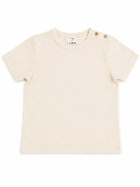 Zara Baby Boy's Light Beige T-Shirt | Zara in Lebanon