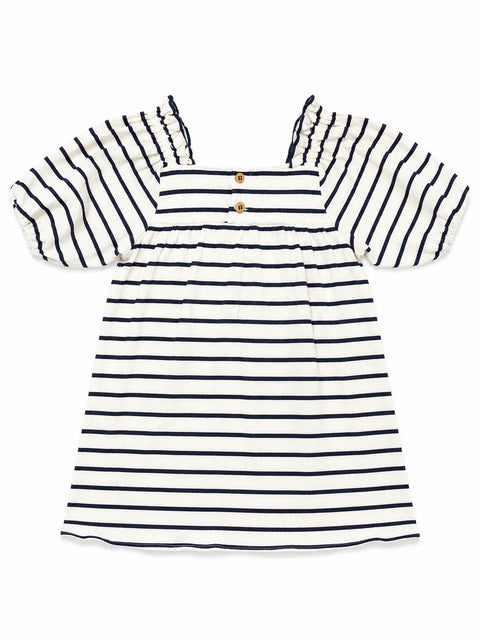 Zara Baby Girl's Navy Striped White  Dress| Zara in Lebanon