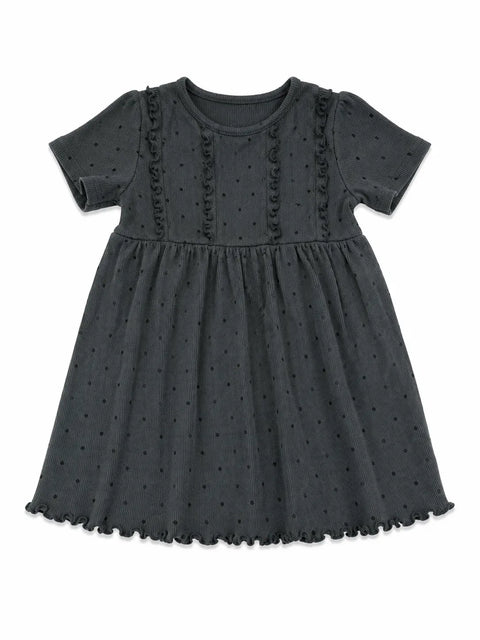 Zara Baby Girl's Dark Grey Dotted Pattern Dress | Zara  in Lebanon