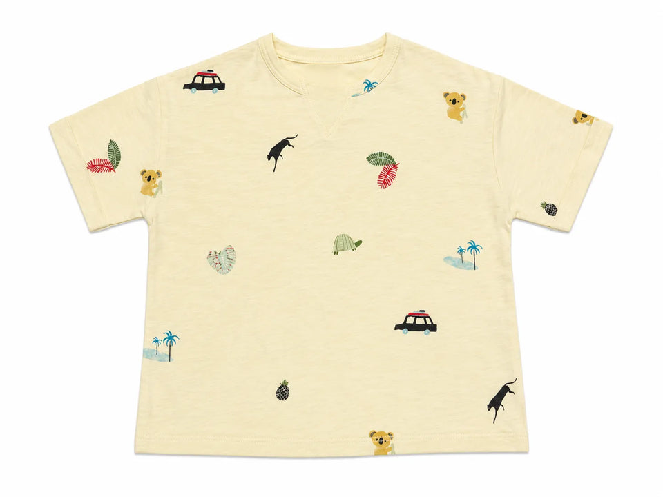 Zara Baby Boy’s Light Beige Animal Printed T-Shirt| Zara in Lebanon