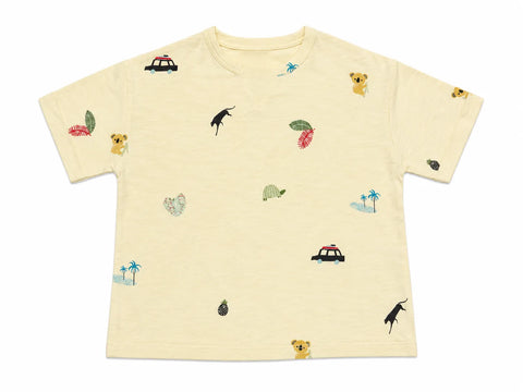 Zara Baby Boy’s Light Beige Animal Printed T-Shirt  | Zara in Lebanon